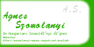 agnes szomolanyi business card